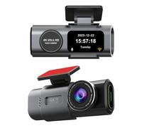 Double Caméra de Tableau de Bord 1080P 4K, Caméra DVR de Voiture Avant à L'intérieur, écran de 1,47 Pouces HD WiFi Enregistreur de Caméra de Tableau de Bord pour Voitures avec