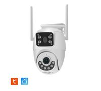 Double Caméra Extérieure filaire 3MP+3MP (1x Fixe + 1x Motorisé) - Détection de mouvement - Vision nocturne - Connectée WIFI 2,4Ghz
