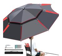 Double Canopy Umbrella - Large Outdoor Sun, Vented Folding Fishing | Long Lasting Creatives Modern Design Round Patio Terrace Shade Umbrella for Outdoor Use Garden Fishing Market Backyard Protection