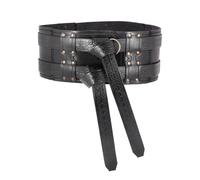 Doublé Ceinture en Cuir Balor , Noir
