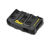 Double chargeur 18V 4A - Stanley Fatmax - Compatible avec toutes les batteries de la Gamme V20 - SFMCB24-QW