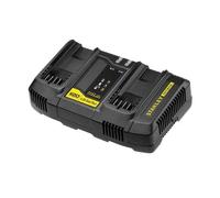 Double chargeur 18V 4A - Stanley Fatmax - Compatible avec toutes les batteries de la Gamme V20 - SFMCB24-QW