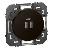 Double chargeur 2 x USB Type A - Dooxie - noir LEGRAND