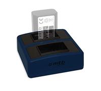 Double Chargeur Compact (USB) Compatible avec Sony NP-FW50 / RX10 II, III, IV/Alpha 5100, 6000, 6300, 6500 / DSLR-, NEX-, SLT-, ILCE... - v. liste - Cable Micro USB Inclus