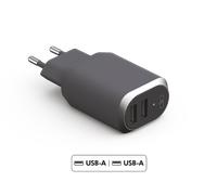 Double Chargeur maison USB A+A 4.8A (2.4+2.4A) IC Smart Garanti à vie Gris Force Power