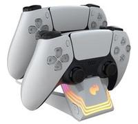 Double chargeur Pdp Afterglow Wave pour PS5 Blanc Blanc E