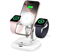 Double Chargeur pour Apple Watch 11/Ultra 3/SE 3, Chargeur Induction pour iPhone Air/17 Pro Max/17 Pro/17/16/15/14, Station de Charge pour Apple Watch 10/9/8/7/6/Airpods, SwanScout 709M