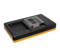 Double Chargeur (Secteur, USB) pour Panasonic DMW-BLH7(E) / Lumix DC-GX800 / DMC-GF7 / DMC-GM1, GM5 / DMC-LX15 / Bloc d'alimentation 2 ampère (2A) Inclus