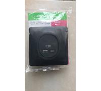 Double chargeur USB A + C 12W Schneider Ovalis Electric blanc