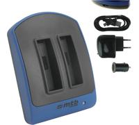 Double Chargeur (Usb/Auto/Secteur) Pour Rollei 20588 / Rollei S-50 (Wifi) Normal, Ski, Nitro Circus Live Edition[Z894]