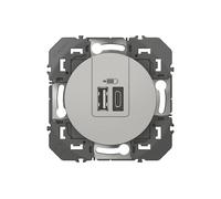 Double chargeur USB A+C 1 poste Dooxie aluminium Legrand