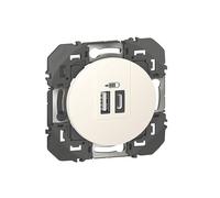 Double chargeur USB 1 Type-A + 1 Type-C DOOXIE 3A finition blanc