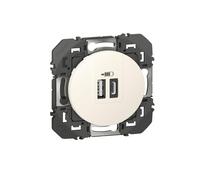 Double chargeur USB DOOXIE 3A finition blanc 1 type-A + 1 type-C - LEGRAND - 600349