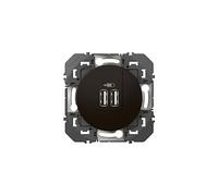 Double chargeur USB Dooxie - Noir - Type A - 2,4A