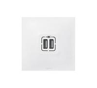 Double chargeur USB Type A 2,4A 12W - Neptune - blanc -
