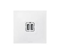 - Double chargeur USB Type A 2,4A 12W - Neptune - Blanc