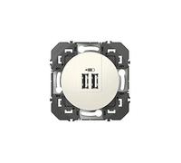 Double chargeur USB Type-A DOOXIE 2,4A finition blanc