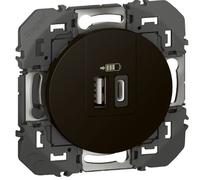 Double chargeur USB Type A + USB Type C - Dooxie - noir LEGRAND