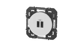 Double chargeur USB Type-C DOOXIE 3A 15W finition blanc
