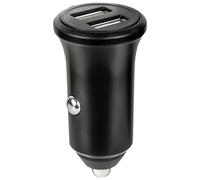 - Adaptateur d'alimentation pour voiture - 24 Watt - 4.8 A - Fast Charge - 2 connecteurs de sortie (USB) - noir