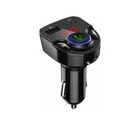 Double Chargeur voiture USB A+C 25W avec transmetteur FM Noir