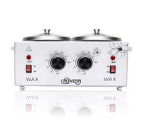 Double chauffe-cire électrique professionnel pour épilation - Double pot de cire - Paraffine visage peau corps spa salon équipement de salon avec température réglable