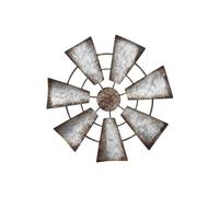(Double Circles)Iron Windmill Wall Decor Decoration Creative Craft Hanging Ornament Artwork for Farmhouse Bar Living Room Gallery Anniversary