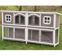 Double clapier pour petits animaux Marmotte 211x52x107 cm
