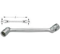 Double clé à douille articulée 16 mm, 17 mm Hazet 645-16X17 Sortie 6 pans intérieurs 243.2 mm