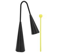Double Cloche Agogo en Métal, Instrument de Percussion Latin de Poche, Conception à Double Tonalité, pour Enfants et Adultes, Samba Binaurale avec Bâton Alliage for Samba, Ateliers Scolaires, Concerts
