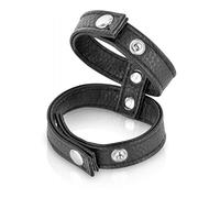 Double cockring simili cuir - Fetish Tentation