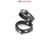 Double cockring simili cuir - Fetish Tentation