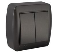 Double commutateur de surface graphite série MURAL