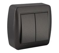 Double commutateur de surface graphite série MURAL