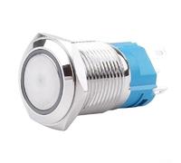 Double contact formulaire (1NO/1NC) dans un design compact, fiable et résistant aux intempéries, interrupteur à bouton-poussoir fabriqué en matériaux métalliques (vert)