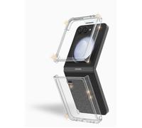 Double Coque Renforcée Galaxy Z Flip 6 DUO Transparente avec paillettes - Garantie à vie Force Case