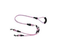 Double corde pour chien - Sangle pour chien - Rotation à 360 degrés - Équipement de sécurité pour animaux de compagnie - Outil d'entraînement pour la randonnée, la marche, la course à pied
