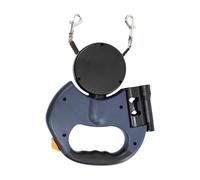 Double corde rétractable pour chien - Laisse double pour chien - Laisse de dressage - Sangle réfléchissante - Poignée ergonomique - Longueur rétractable avec démêlage automatique - Pour promener les