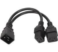 Double Cordon Iec320 C19 à C20 Femelle à Mâle Câble d'alimentation Universel Répartiteur en Y,Câble d'alimentation D'extension D'adaptateur Femelle pour Lampe de Bureau Moniteur