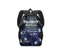 (Double couche 16 pouces-10) Sac à dos d'école de prison bleu anime sac à dos étudiant créatif en polyester