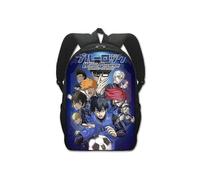 (Double couche 16 pouces-17) Sac à dos d'école de prison bleu anime sac à dos étudiant créatif en polyester