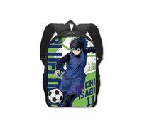 (Double couche 16 pouces-18) Sac à dos d'école de prison bleu anime sac à dos étudiant créatif en polyester