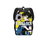 (Double couche 16 pouces-5) Sac à dos d'école de prison bleu anime sac à dos étudiant créatif en polyester