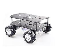 Double Couche 4WD 80mm mecanum Roue Rc Châssis de Voiture Robot avec DC 12v Moteur d'encodeur adapté à l'arduino Framboise PI DIY Projet Tige Jouet Roue Mécanum