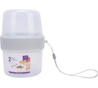 Double couche de stockage alimentaire tasse micro-ondes Safer distributeur scellé pot de yaourt portable pour les fruits à salade snacks noix 310 ml+360 ml