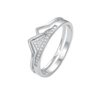 Double couche montagne bague personnalisé Saint-Valentin vacances S925 bague en argent Sterling femmes fête d’anniversaire bijoux cadeau