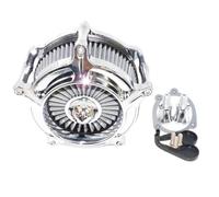 Double couche mousse Filtre à air chromé pour moto, compatible avec Harley Sportster, Touring, Street Road, Electra Glide, Softail, Dyna(Air Cleaner A)