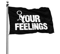 Double Couture Drapeau De Jardin Couleurs Vives Bannière Va Te Faire Foutre Tes Sentiments 90X150Cm Bruant Pour Fête Manif Célébration