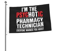 Double Couture Drapeau De Jardin Je Suis Le Technicien En Pharmacie Tique Dont Tout Le Monde Vous A Parlé. Drapeaux Avec Œillets Bunting Pour Bar Jardin Fête 90X150Cm