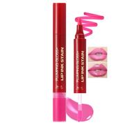 Double crayon à lèvres semi-permanent waterproof, marqueur de couleur longue durée, encre plumper à lèvres, tenue de rouge à lèvres liquide hautement pigmentée pour 24 h de maquillage hydratant, 01